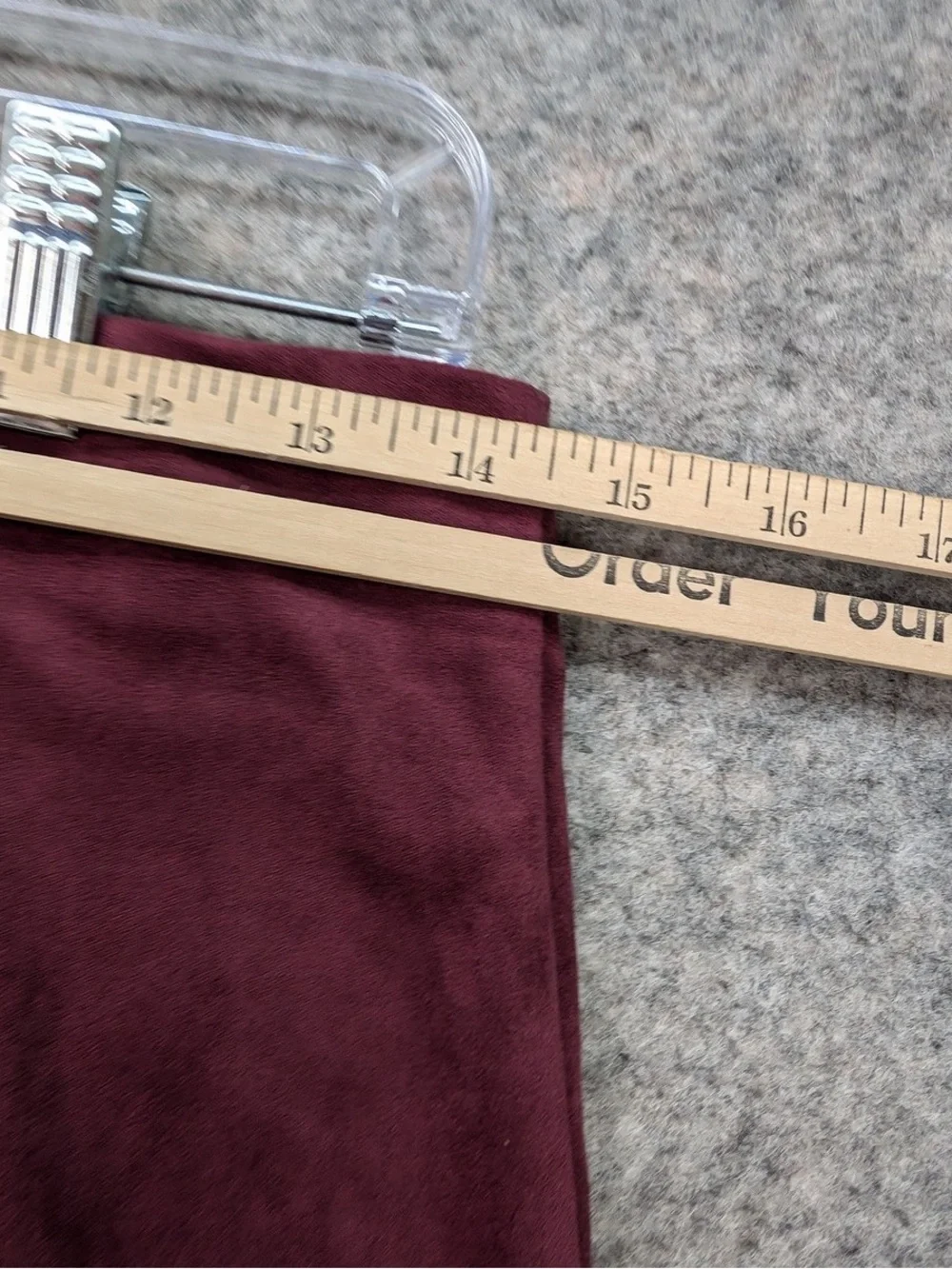 ALYA Burgundy Faux Suede A-Line Fall Mini Skirt Gold Back Zip Size Medium
